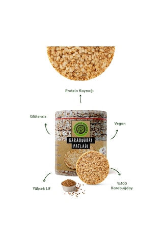 Glutensiz Fabrika Karabuğday Patlağı Sade 6 x 88 G