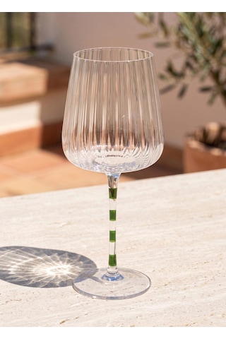 The Mia Şarap Kadehi Mor Yeşil 600 Ml Çok Renkli