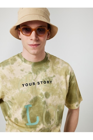 Oversize Fit Erkek Tshirt K.kol Haki