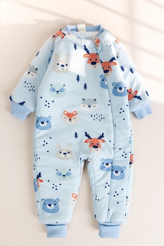 Babymod Ayıcık Desenli 2,5 Tog Elyaf Dolgulu Premium Kalite Kız Erkek Çocuk Uyku Tulumu Mavi