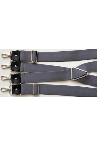 Kancalı Gri Pantolon Askısı 4 Kancalı