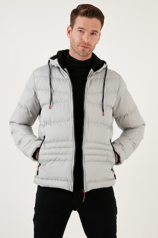 Buratti Kapüşonlu Cepli Slim Fit Şişme Erkek Mont 6490001 Taş