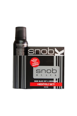 Snob Black Erkek Parfüm EDT 100 ML + Deodorant 150 ML 2'li Set