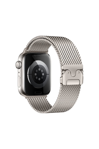 Butam Bilişim Watch 40mm Uyumlu Krd-121 Metal Hasır Kordon-gümüş