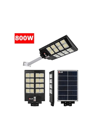 Ayrex 800w Güneş Enerjili Solar Sokak Lambası Hareket Sensörlü Profesyonel Led Bahçe Aydınlatması
