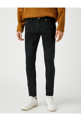 Koton Skinny Fit Kot Pantolon - Michael Jean Siyah 3wam40127bd 3WAM40127BD999 Siyah