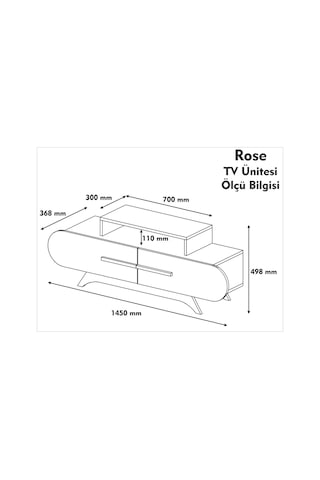 Variant Variant Rose Tv Sehpasi Tv Ünitesi ( Ceviz-Beyaz )