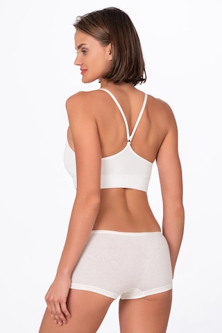 Kadın Modal Boxer Şort Ekru Kompedan K23920-ekru Ekru