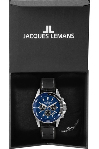 Jacques Lemans 1-2206b Lıverpool Dıver Erkek Kol Saati Gümüş - Mavi