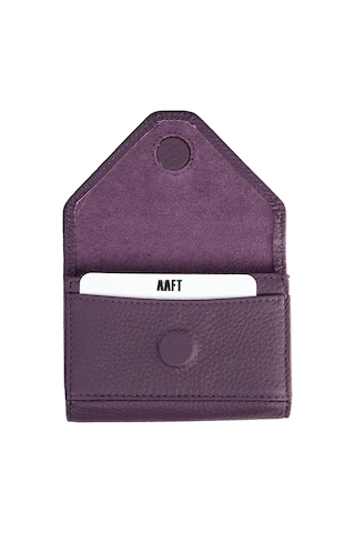 Mft Leather Hakiki Deri Kadın Akordiyon Cüzdan Mia 2190 Flother Mat Mor