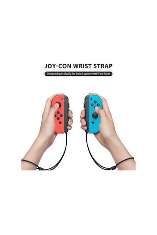 Bloomnest Joycon Kablosuz Bluetooth Gamepad Ns Sol Sağ Kol Uzaktan Kumandalı El Kayışı + Boyun Askısı Kırmızı