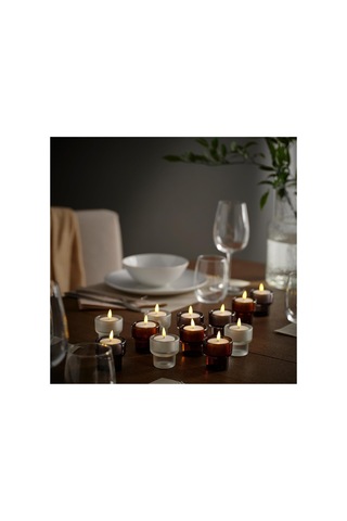 Led'li Tealight Mum, Beyaz, Şarj Tepsili Diğer