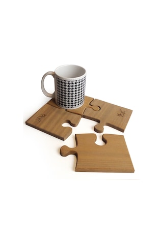 Puzzle Mat Bardak Altı G:22x D:18x Y:1 Ağırlık:0.5 Ahşap