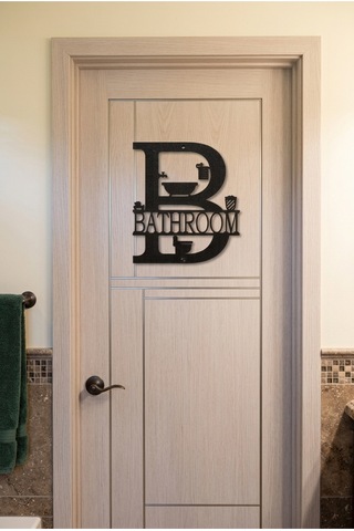 Banyo Kapı Tabelası Şık Tasarım