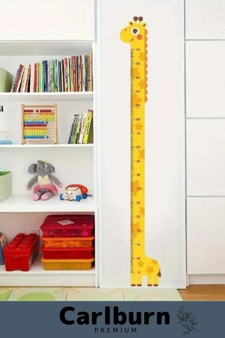 Özel Üretim İz Bırakmayan Çift Taraflı Bantlı Silinebilir Ev Sevimli Sarı Zürafa Boy Ölçüsü Sticker