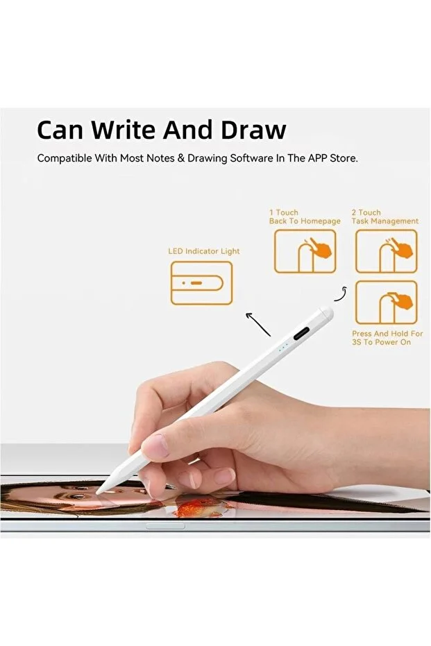 Xo-st-04 Kapasitif Kalem Gelis Tirilmis Evrensel Manyetik Beyaz