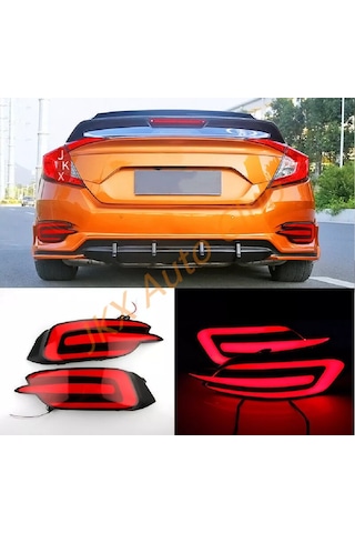 Honda Civic 2016-2022 Fc5 E Dizayn Arka Sis Takımı Honda Civic 2016-2022 Fc5 E Dizayn Arka Sis Takımı