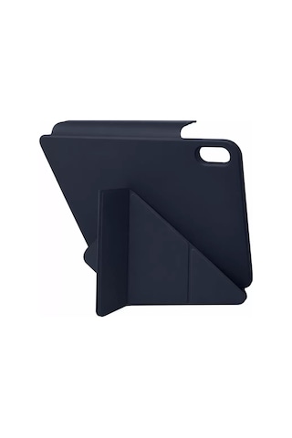 Mey İthalat Apple Uyumlu iPad 2025 10.9 10.nesil A16 Edz Manyetik Standlı Tablet Kılıfı - Lacivert Arka Kapak