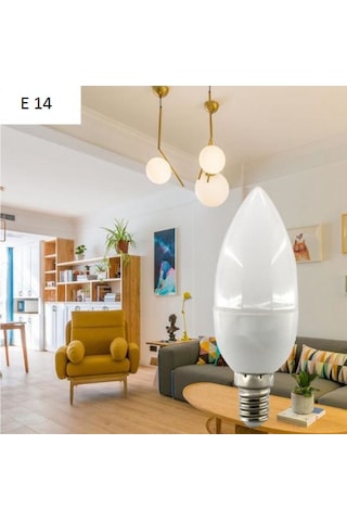 Çok Şık 7W Buji Mum Led Ampul Avize Abajur Ampul 10 Adet