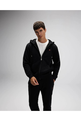 Ellesse Fermuarlı Kapüşonlu Siyah Erkek Sweatshirt Em581 Siyah