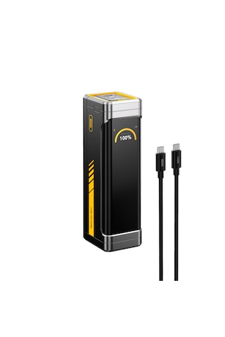 Aohi Starship 20.000 Mah 310w Pd3.1 Powerbank, Akıllı Dijital Göstergeli 2si1 Arada Taşınabilir Hızlı Şarj Cihazı, Şarj İstasyonu, Siyah