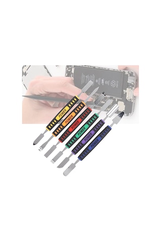 Folinda Tam Metal Cep Telefonu, Tablet, Dizüstü Bilgisayar Tamir Aracı - Kaygan Kullanim, Kayup Giriş, Kabuk Açma, Dayanıklı Çekiciler Seti 6 Adet