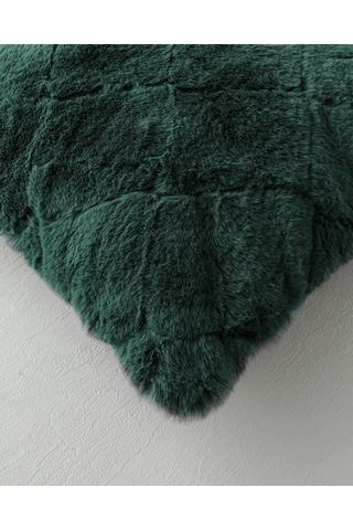 English Home Soft Touch Rabbit Peluş Kırlent Kılıfı 45x45 Cm Yeşil