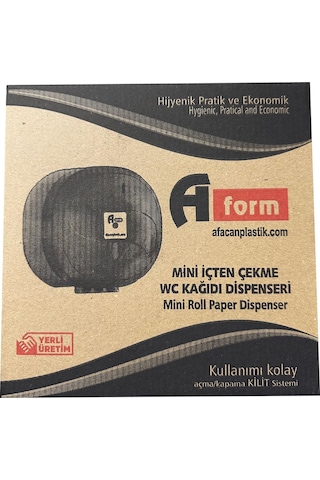A Form Bta 108 Büyük İçten Çekme Cimri Tuvalet Kağıt Dispenseri Aparatı - Şeffaf Mavi - Plastik