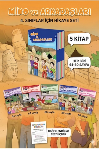 4. Sınıf Okuma Kitapları Miko Ve Arkadaşları + Değerlendirme Kitapçığı