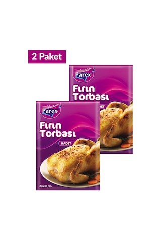 Fırın Torbası 8 Adet 24 X 38 Cm İkili Set