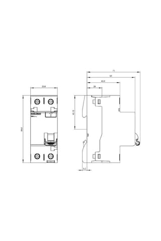 Siemens Monofaze Kaçak Akım Rölesi 2X40 Amper 300Ma