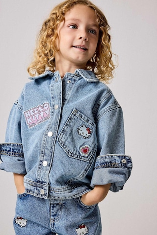 Defacto Hello Kitty Nakışlı Düğmeli Jean Ceket Kız Bebek I1184a526aunm28 Mavi-nm28