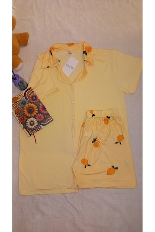 Charme Pijama Takımı Sarı