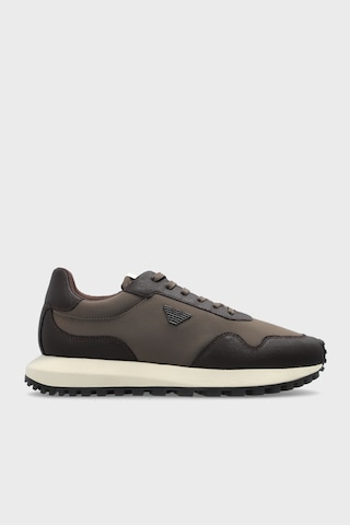 Emporio Armani Logolu Sneaker Ayakkabı Erkek Ayakkabı Em003738 Af19532 M6492 Kahve
