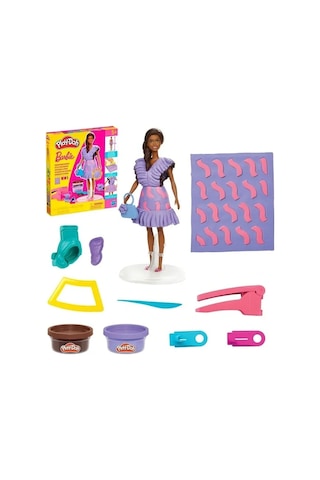 Play Doh Barbie Fashionista Fırfırlı Bebek Seti G1359 Nocolor-9963d4b3