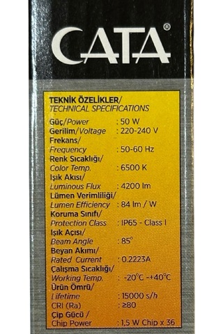 Cata Ct-4658 50w 6500k Beyaz Işık Led Projektör 2 Adet