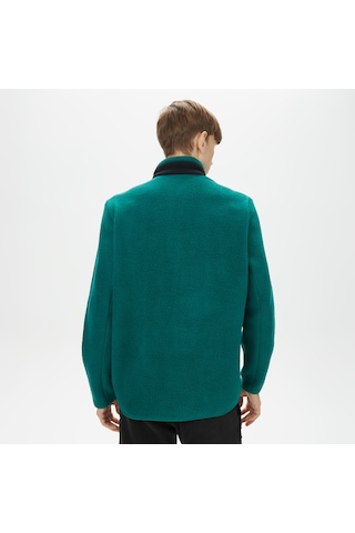 Peak Performance Fleece Snap Erkek Yeşil Outdoor Polar Düz G78899060 Yeşil