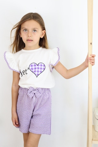 Miababy Jet Love Baskılı İkili Takım Mor