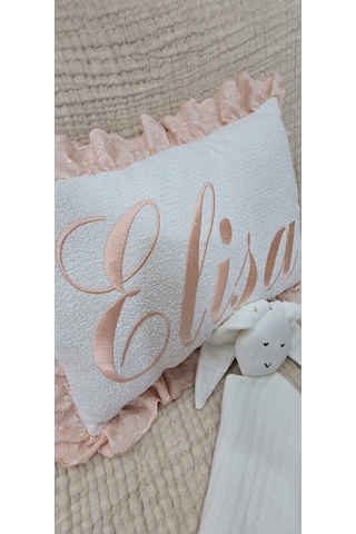 Tly Home Textiles Bebek Yastığı Nakışlı Kişiye Özel