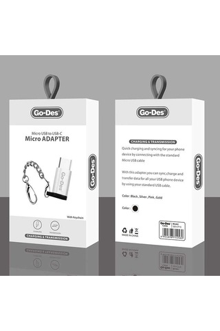 Go Des GD-CT10 Micro to Type-C Çevirici Adaptör Anahtarlık - ZORE-220325