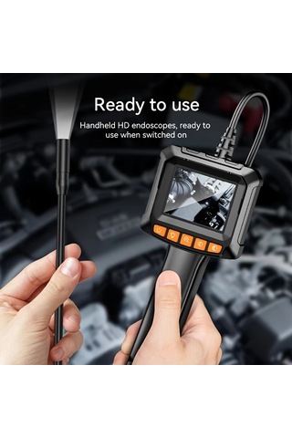 Xuweiwei Endoskop Kamera Black 1080p Hd 24 Lcd Ekran Ayarlanabilir Led Işık Endüstriyel Dayanıklı Usb Şarjlı 2000mah Pil