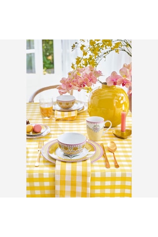 Sarı Porselen Yemek Tabağı 26,5 Cm