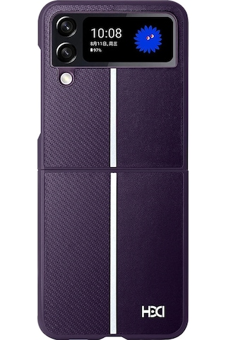 Samsung Galaxy Z Flip 4 Kılıf Hbc-155 Lizbon Kapak - Derin Mor