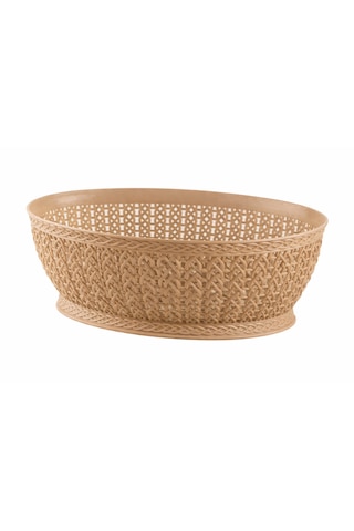 Oval Örgü Sepet 3,5lt Oval Knitting Basket 3,5 L Kahverengi
