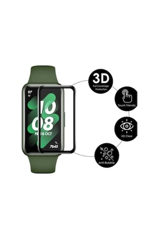 Samsung Galaxy Fit 3 Uyumlu 5d Tam Kaplayan Siyah Çerçeveli Nano Jelatin Ekran Koruyucu