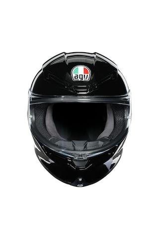 Agv K6 Solid Siyah Kapalı Kask
