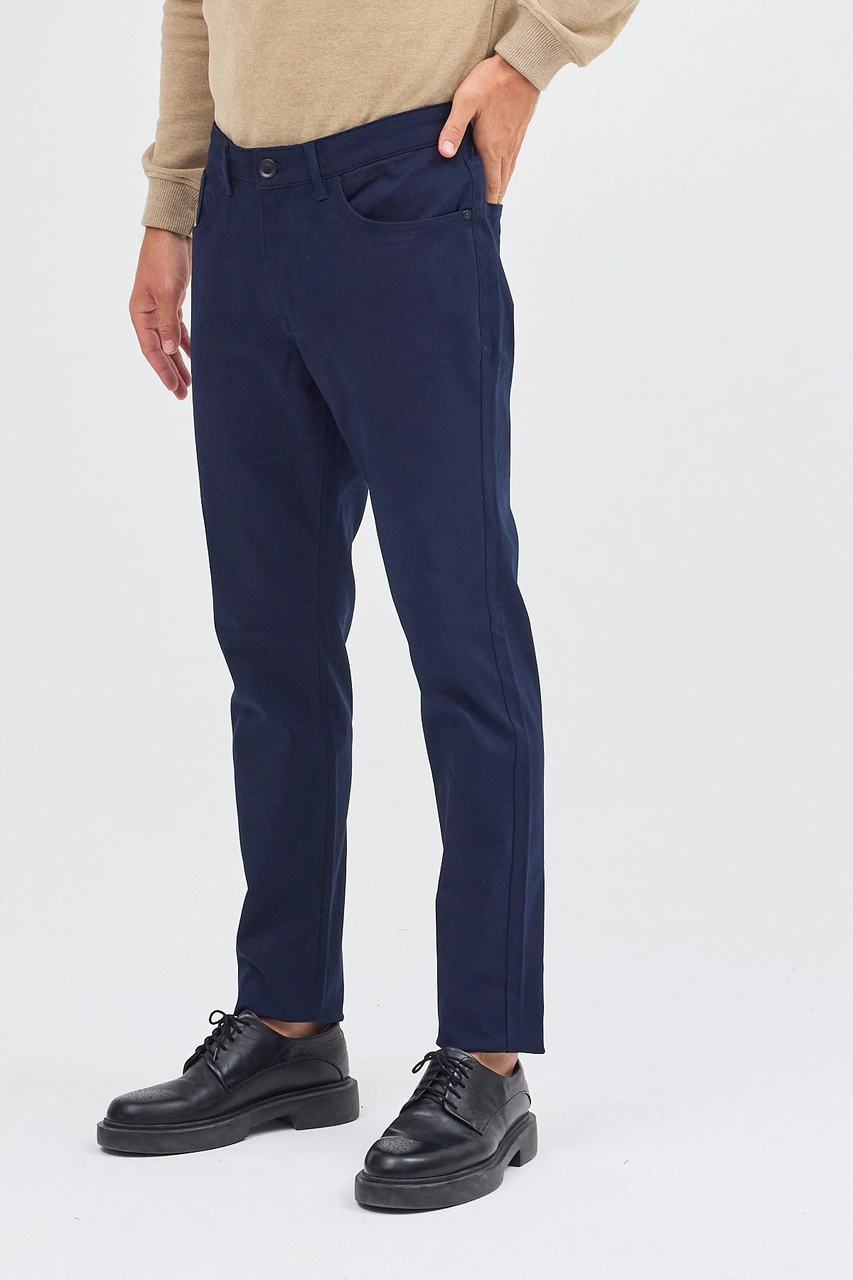 İmza Koyu Lacivert 5 Cep Düz Paça Pamuklu Slim Fit 5 Cep Casual Pantolon 1003255154 Koyu Lacivert