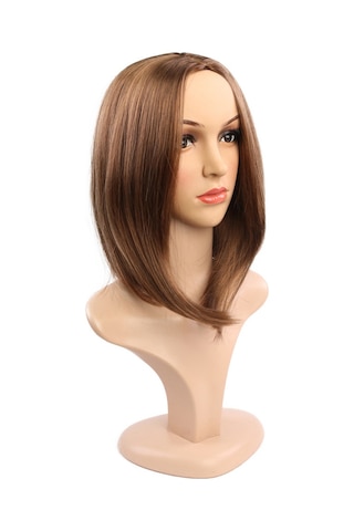 Mufunye Tek Parça Yüksek Isıya Dayanıklı Saç Eklentisi, 35cm Orta Ayrım Bob Kesim, Günlük Ve Parti Kullanımı