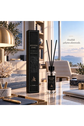 Premium Oda Kokusu Bambu Çubuklu Beyaz Şişe 100 Ml Okyanus