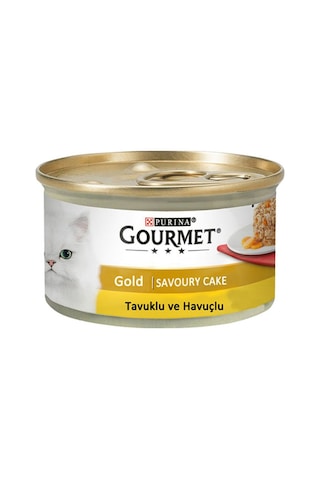 Gourmet Gold Savoury Cake Tavuklu Havuçlu Konserve Yetişkin Kedi Maması 85 G